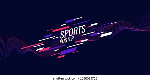 Modern colored poster for sports. Vector illustration