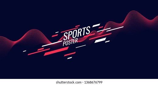 Modern colored poster for sports. Vector illustration