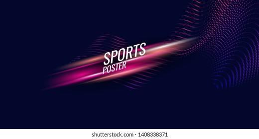 Modern colored poster for sports. Vector illustration