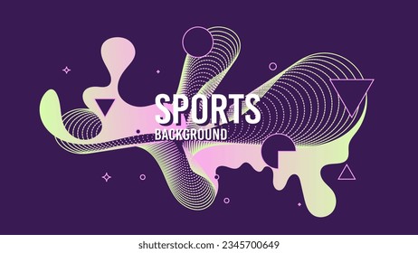Modern colored poster for sports. Vector illustration