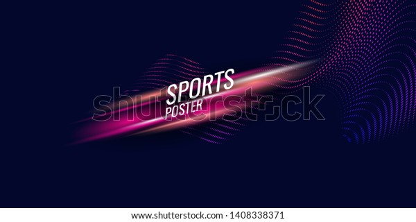 Modern Colored Poster Sports Vector Illustration Stock Vector (Royalty ...