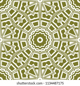 Modern colored seamless lace pattern with abstract geometric flower. Fashion design background for invitation card. illustration.