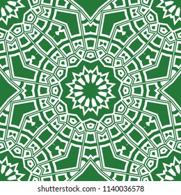 Modern colored seamless lace pattern with abstract geometric flower. Fashion design background for invitation card. illustration.