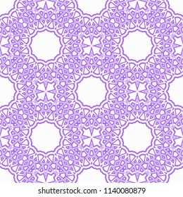 Modern colored seamless lace pattern with abstract geometric flower. Fashion design background for invitation card. illustration.