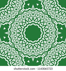 Modern colored seamless lace pattern with abstract geometric flower. Fashion design background for invitation card. illustration.