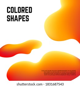 Modern colored shapes background. Abstract fluid elements, contemporary art vector poster template