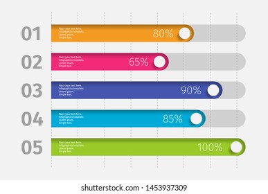 Modern colorful 3d chart, graph. Template for diagram, presentation and chart. Infographics elements. Vector illustration