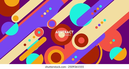 Modern colorful abstract background, a combination of purple and red with circle and square patterns so it looks nice and cool, eps 10.