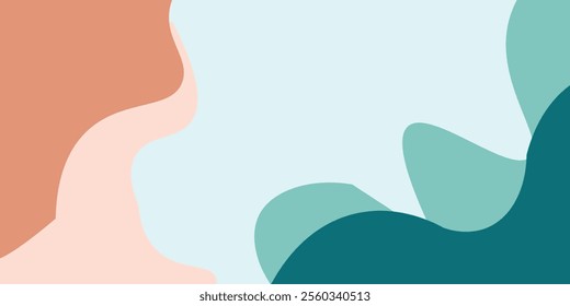 Modern colorful abstract background with dynamic wavy shapes, Minimal flowing wavy background, vector, illustration
