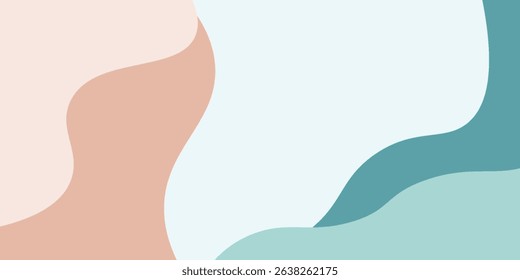 Modern colorful abstract background with dynamic wavy shapes, Minimal flowing wavy background, vector, illustration