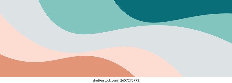 Fundo abstrato colorido moderno com formas onduladas dinâmicas, fundo ondulado de fluxo mínimo, vetor etc