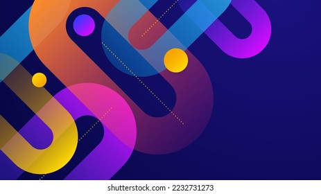 Modern colorful abstract background with geometric shapes, lines and waves