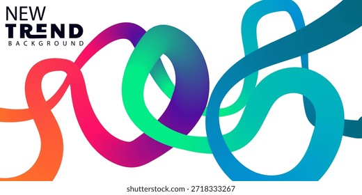 Modern Colorful Abstract Background with Gradient Smooth Lines and Curves