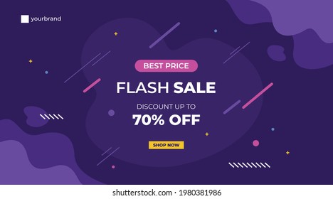 Modern and colorful abstract background template for landing page, website, banner, poster, event, etc. Abstract background design template. Flash sale background vector illustration