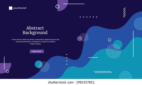 Modern and colorful abstract background template for landing page, website, banner, poster, event, etc. Abstract background design template. Fluid background vector illustration