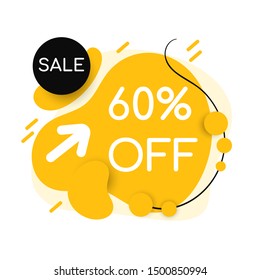 Modern colorful abstract banner. Fluid elements set with text space. Sale, promotion, offer banner for advertisement