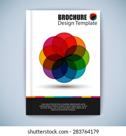 Modern colorful abstract brochure vector design template