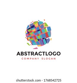 modern colorful abstract circle shape logo mark vector.