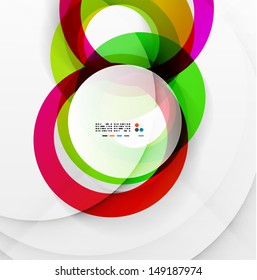 Modern colorful abstract circles