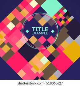 Modern colorful and abstract cover for Vinyl, CD, DVD and etc. With example text.