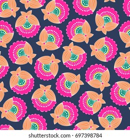 Modern colorful abstract floral pattern. Vector illustration