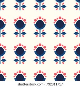 Modern colorful abstract floral pattern. Vector illustration