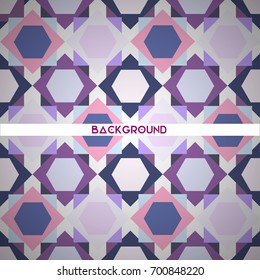 Modern colorful abstract geometric flower background with space for text. Vector illustration