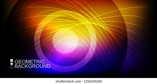 Modern colorful abstract geometry  fluid background