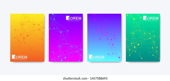 Modern colorful abstract gradient lines pattern background cover design. Trendy vector template for web, brochure, leaflet, flyer, cover, banner, poster. Cool bright gradients. Vivid vibrant color.