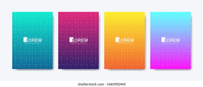 Modern colorful abstract gradient lines pattern background cover design. Trendy vector template for web, brochure, leaflet, flyer, cover, banner, poster. Cool bright gradients. Vivid vibrant color.