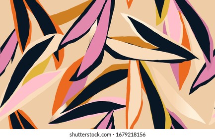 Modern colorful abstract illustration pattern. Creative collage contemporary  seamless pattern. Fashionable template for design.