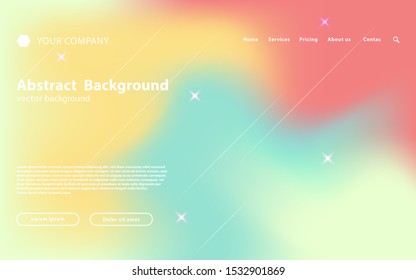 modern colorful abstract landing page background. landing page template,gradient background template,abstract background,user interface background,vector illustration.