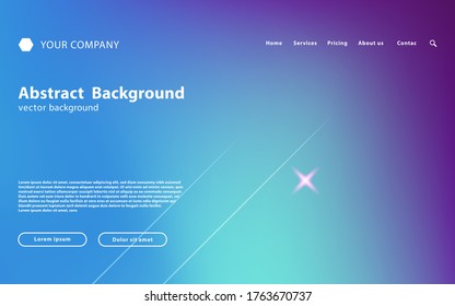 modern colorful abstract landing page background. landing page template,gradient background template,abstract background,user interface background,vector illustration.