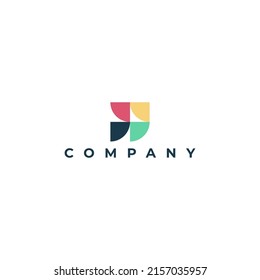 modern colorful abstract logo design in vector illustration