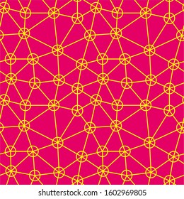 Modern colorful abstract pattern build up from pink. yellow, and blue colors