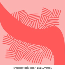 Modern colorful abstract pattern build up from blue,and salmon colors