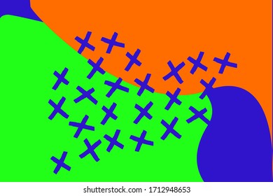 Modern colorful abstract pattern build up from blue, green, orange colors