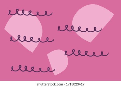 Modern colorful abstract pattern build up from pink colors