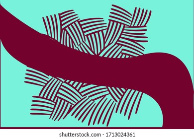 Diseño abstracto de color moderno basado en la menta y los colores rojos