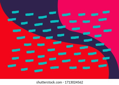Modern colorful abstract pattern build up from blue, red colors