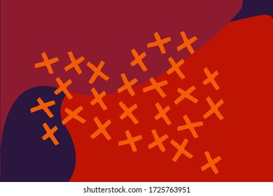 Modern colorful abstract pattern vector design with red, orange colors