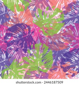 Modern colorful abstract patterns. Hand drawn trendy illustrations.  green and gold leaves. elegant print on white background