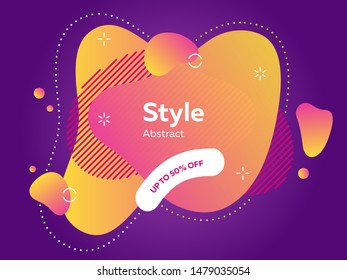 Modern colorful abstract shape. Dynamical colored forms and lines. Gradient abstract banners with flowing liquid shapes. Template for logo, flyer, presentation