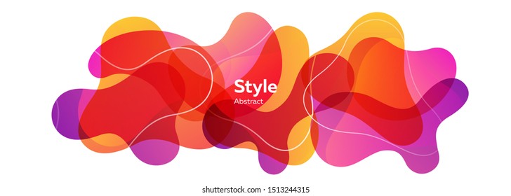 Modern colorful abstract shape. Dynamical colored forms and lines. Gradient abstract banners with flowing liquid shapes. Template for logo, flyer, presentation