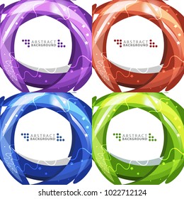 Modern colorful abstract shape geometry background collection