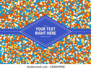 Modern colorful abstract template with triangles for web or print advertisement materials and presentations