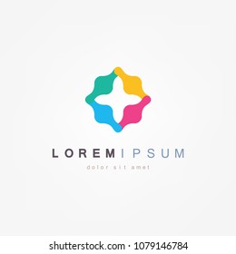 Modern colorful abstract vector logo or element design.