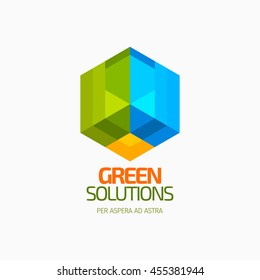 Modern colorful abstract vector logo or element design. Best for identity and logotypes.
