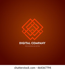 Modern colorful abstract vector logo.