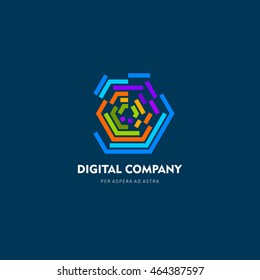Modern colorful abstract vector logo or element design. Best for identity and logotypes.